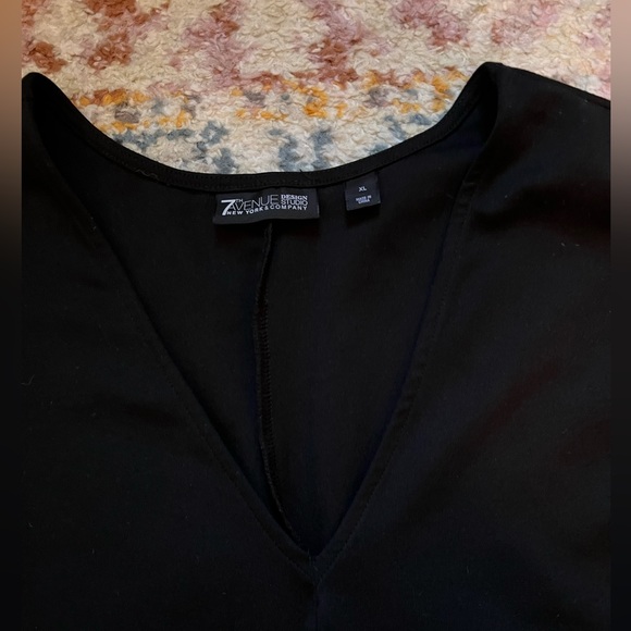 New York & Company Black Blouse with Tie-Waist - Picture 5 of 5